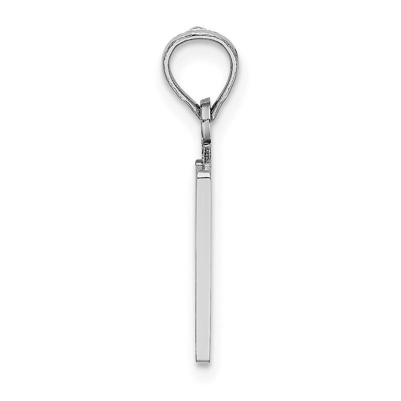 14K White Gold 14Kw Polished Number 10 Pendant