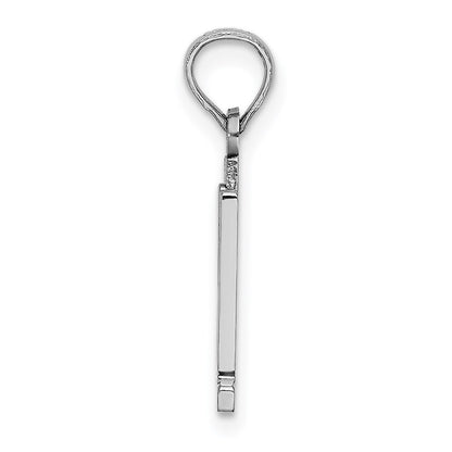 14K White Gold 14Kw Polished Number 11 Pendant