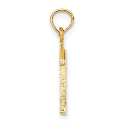 14K Yellow Gold Polished Number 12 Pendant