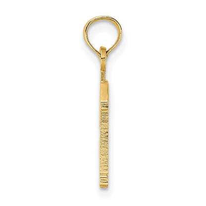 14K Yellow Gold Polished Number 13 Pendant