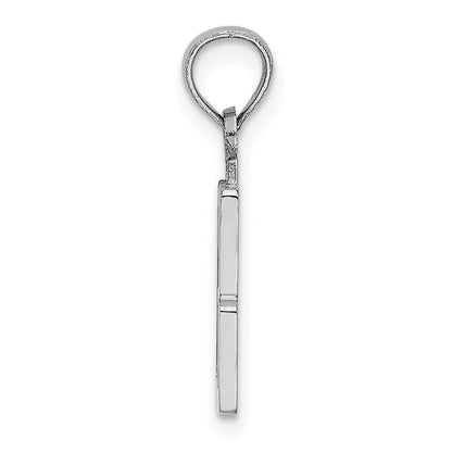 14K White Gold 14Kw Polished Number 13 Pendant