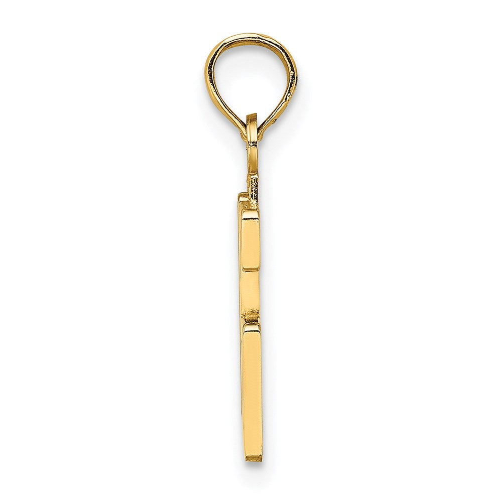 14K Yellow Gold Polished Number 16 Pendant