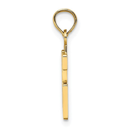 14K Yellow Gold Polished Number 16 Pendant