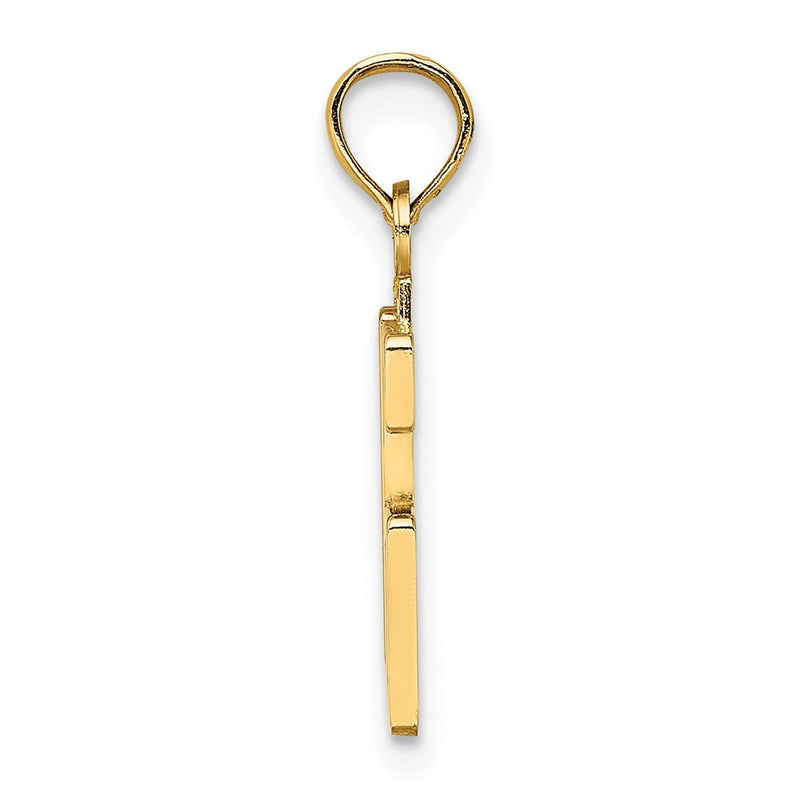 14K Yellow Gold Polished Number 16 Pendant