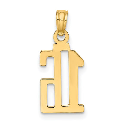 14K Yellow Gold Polished Number 16 Pendant