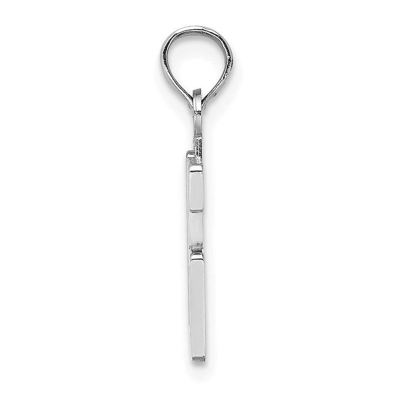 14K White Gold 14Kw Polished Number 16 Pendant