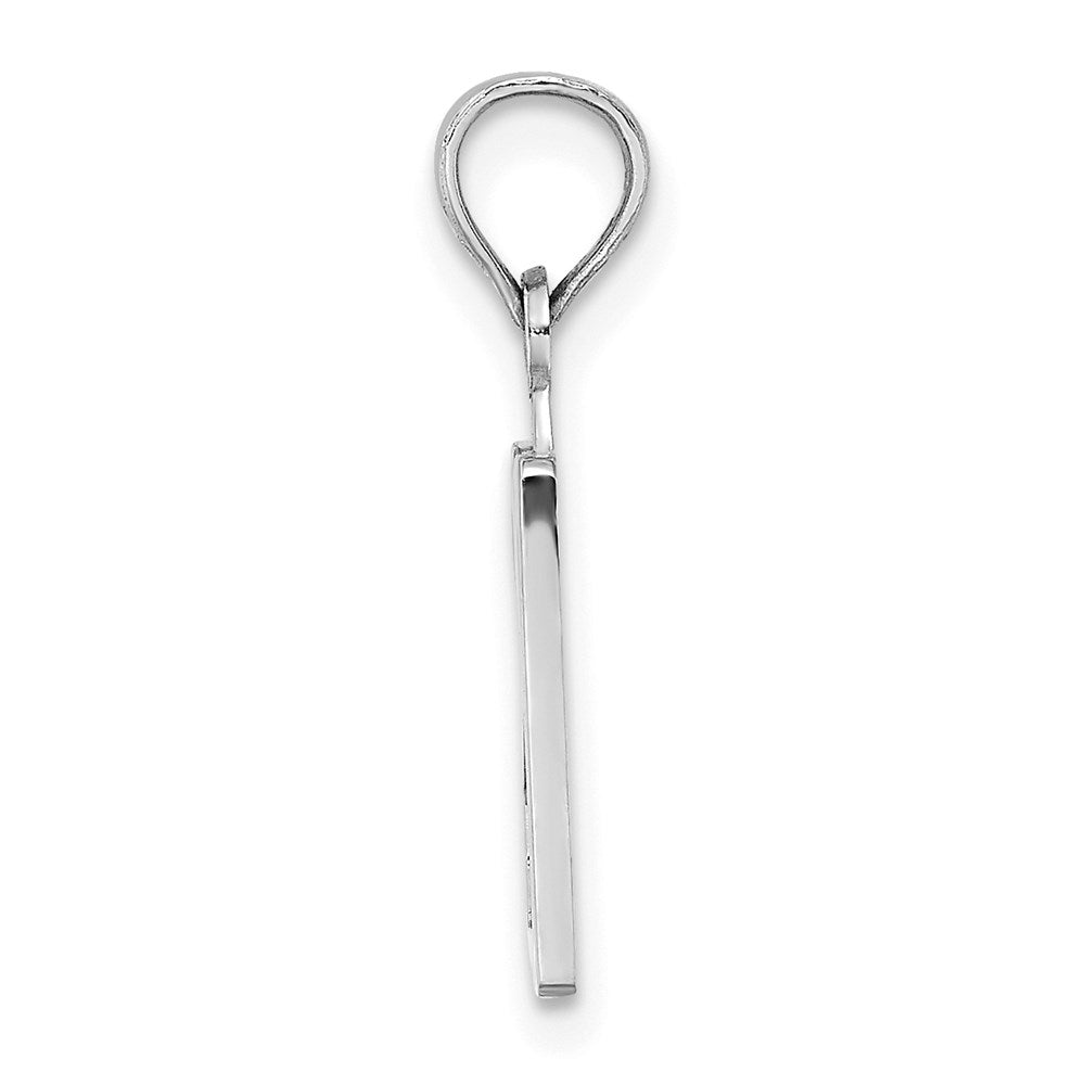14K White Gold 14Kw Polished Number 20 Pendant