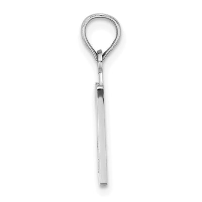 14K White Gold 14Kw Polished Number 20 Pendant