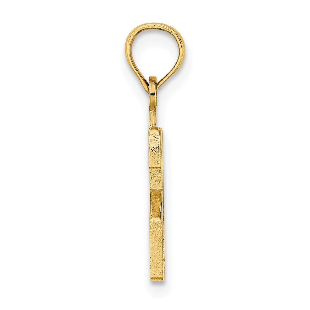 14K Yellow Gold Polished Number 21 Pendant