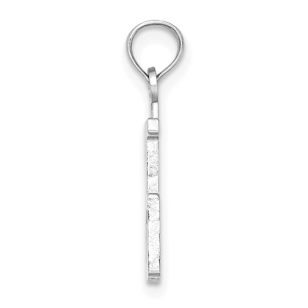 14K White Gold 14Kw Polished Number 25 Pendant
