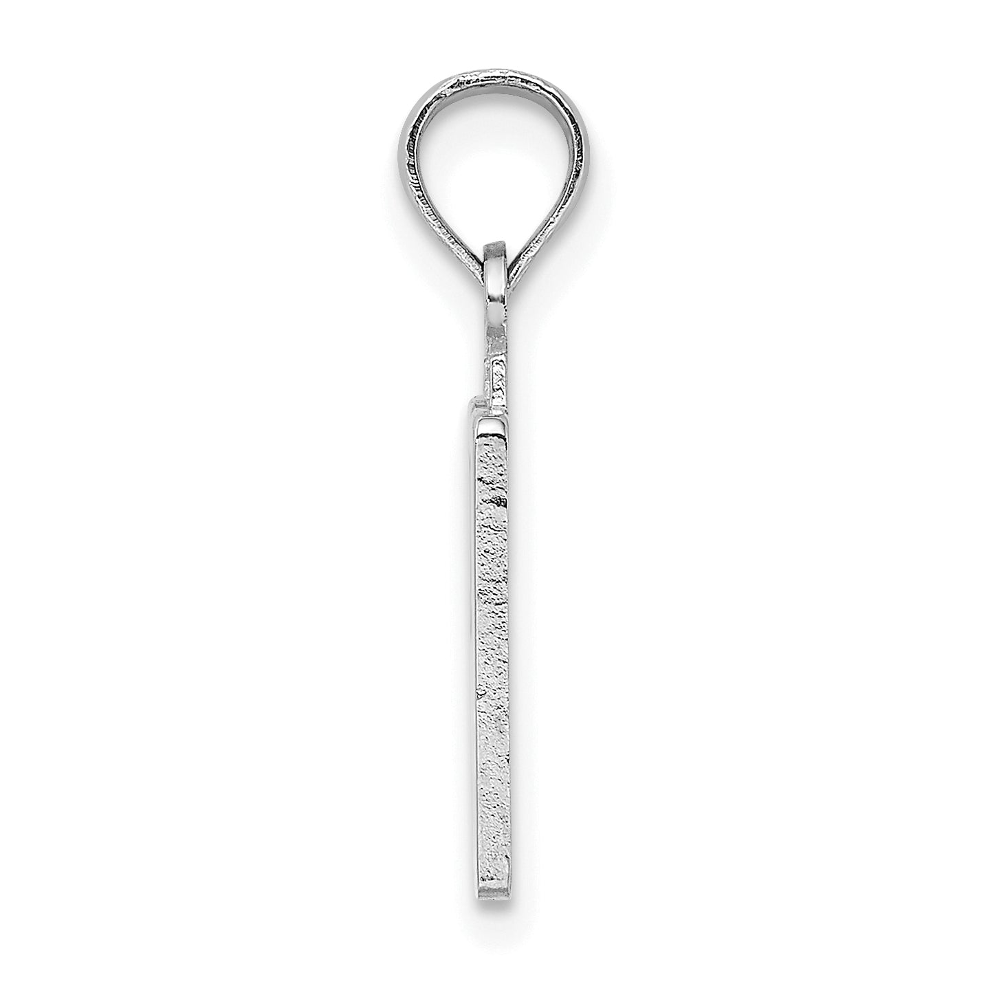 14K White Gold 14Kw Polished Number 50 Pendant