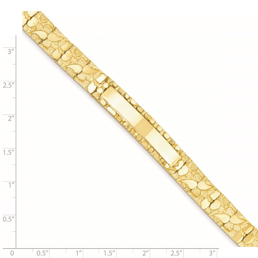 7 Inch 14K 10.0mm Nugget Id Bracelet