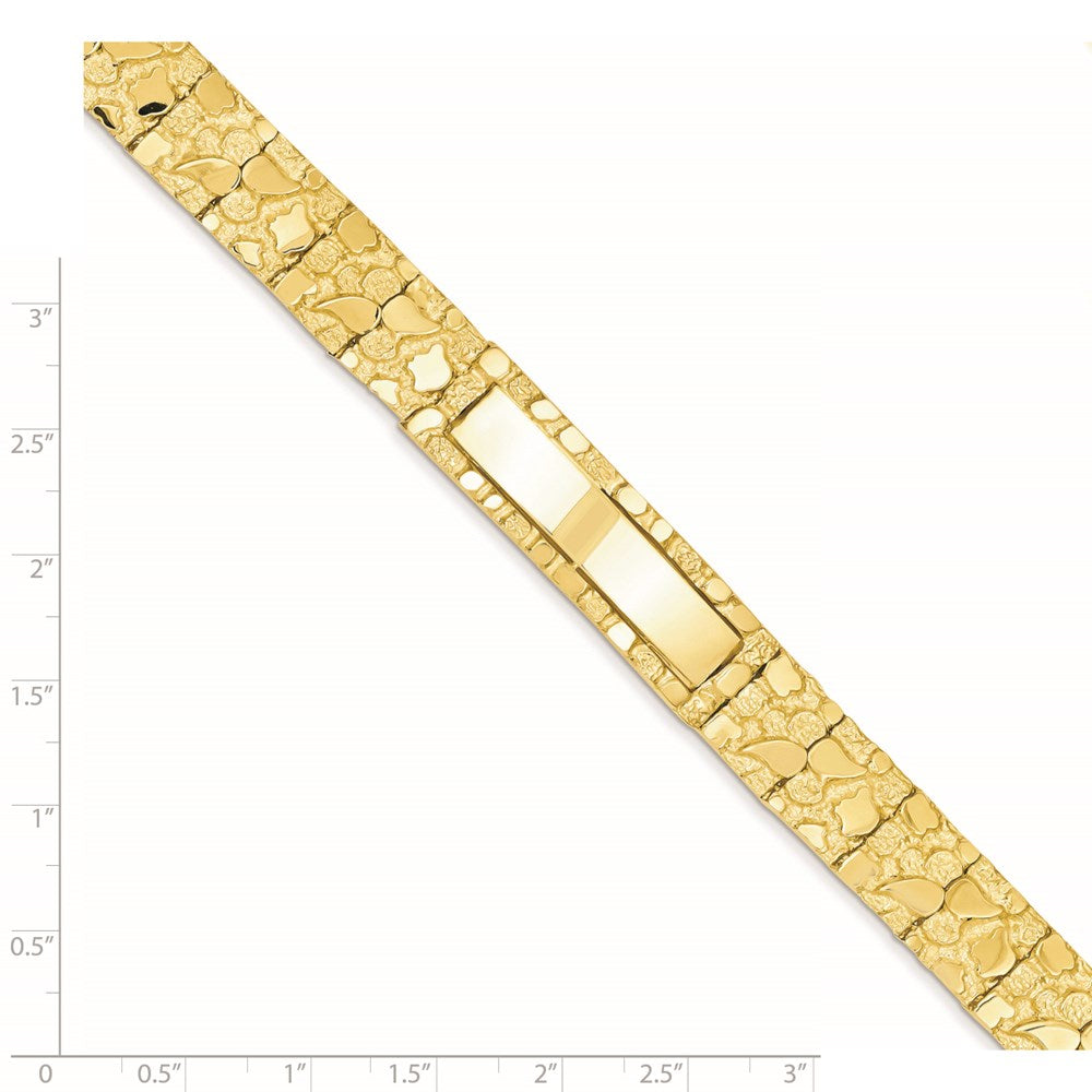 7 Inch 14K 12.0mm Nugget Id Bracelet
