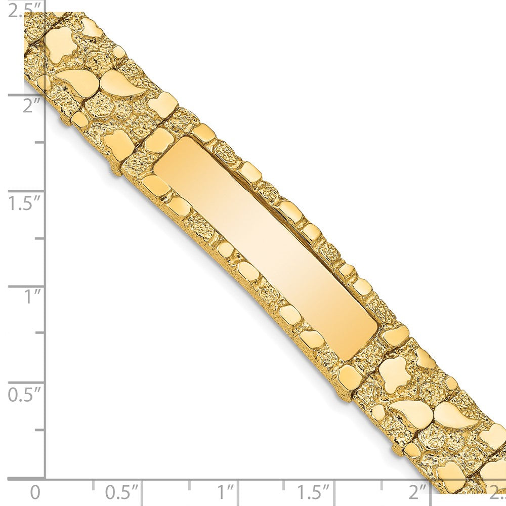 8 Inch 14K 12.0mm Nugget Id Bracelet