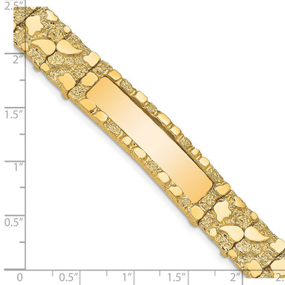 8 Inch 14K 12.0mm Nugget Id Bracelet