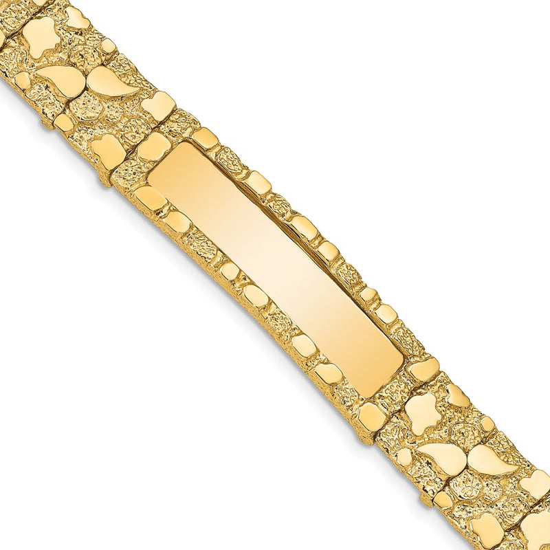 8 Inch 14K 12.0mm Nugget Id Bracelet