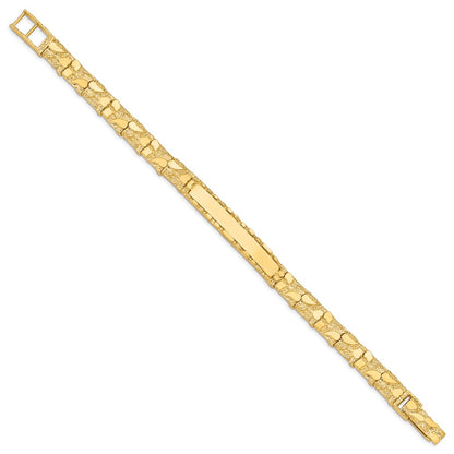 7 Inch 14K 7mm Nugget Id Bracelet