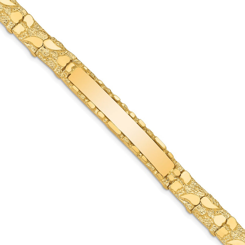 8 Inch 14K 7mm Nugget Id Bracelet