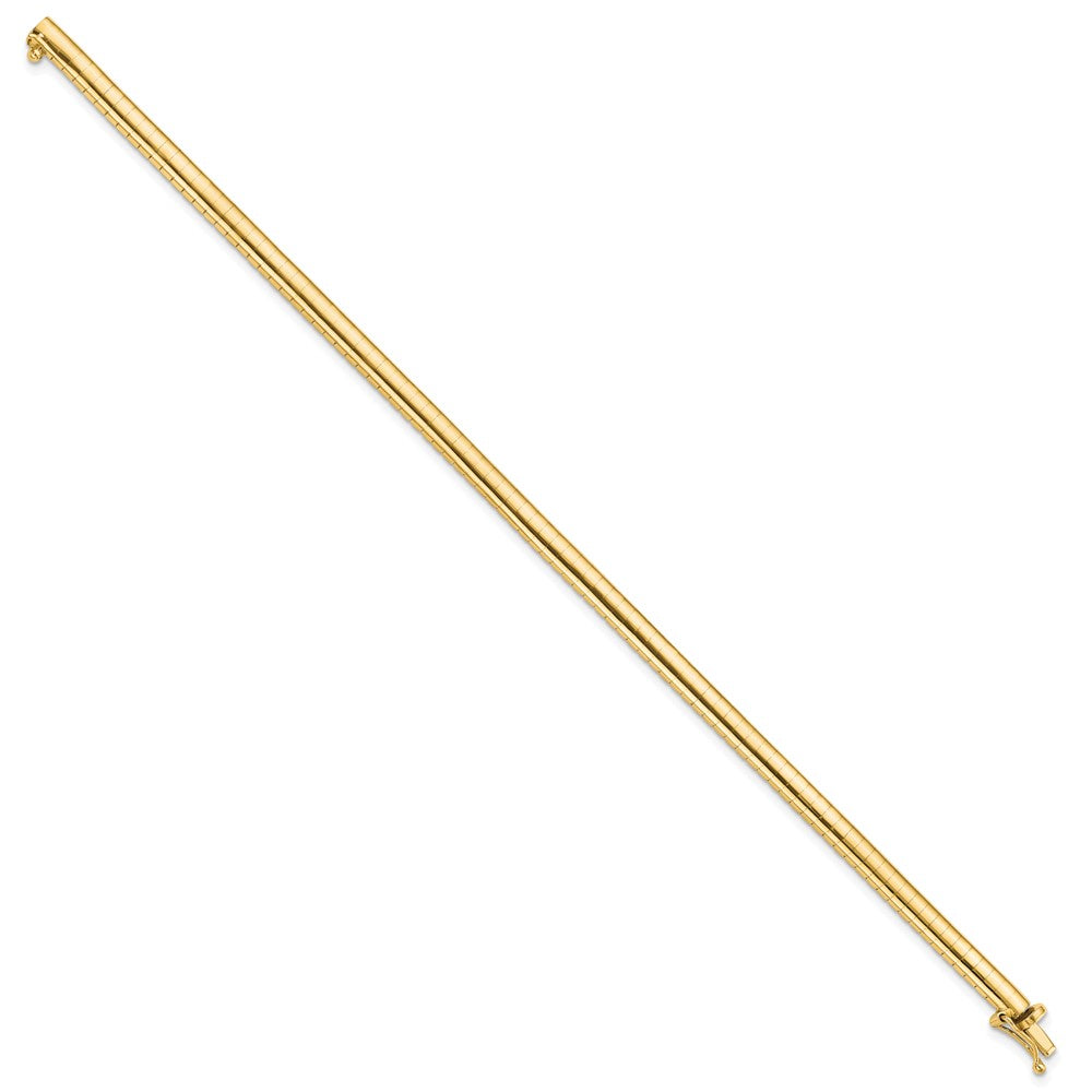 7 Inch 14K 4mm Domed Omega Bracelet