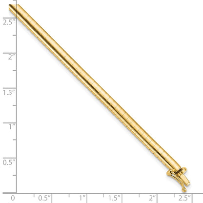 7 Inch 14K 4mm Domed Omega Bracelet