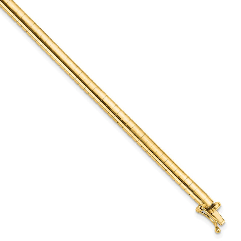 7 Inch 14K 4mm Domed Omega Bracelet