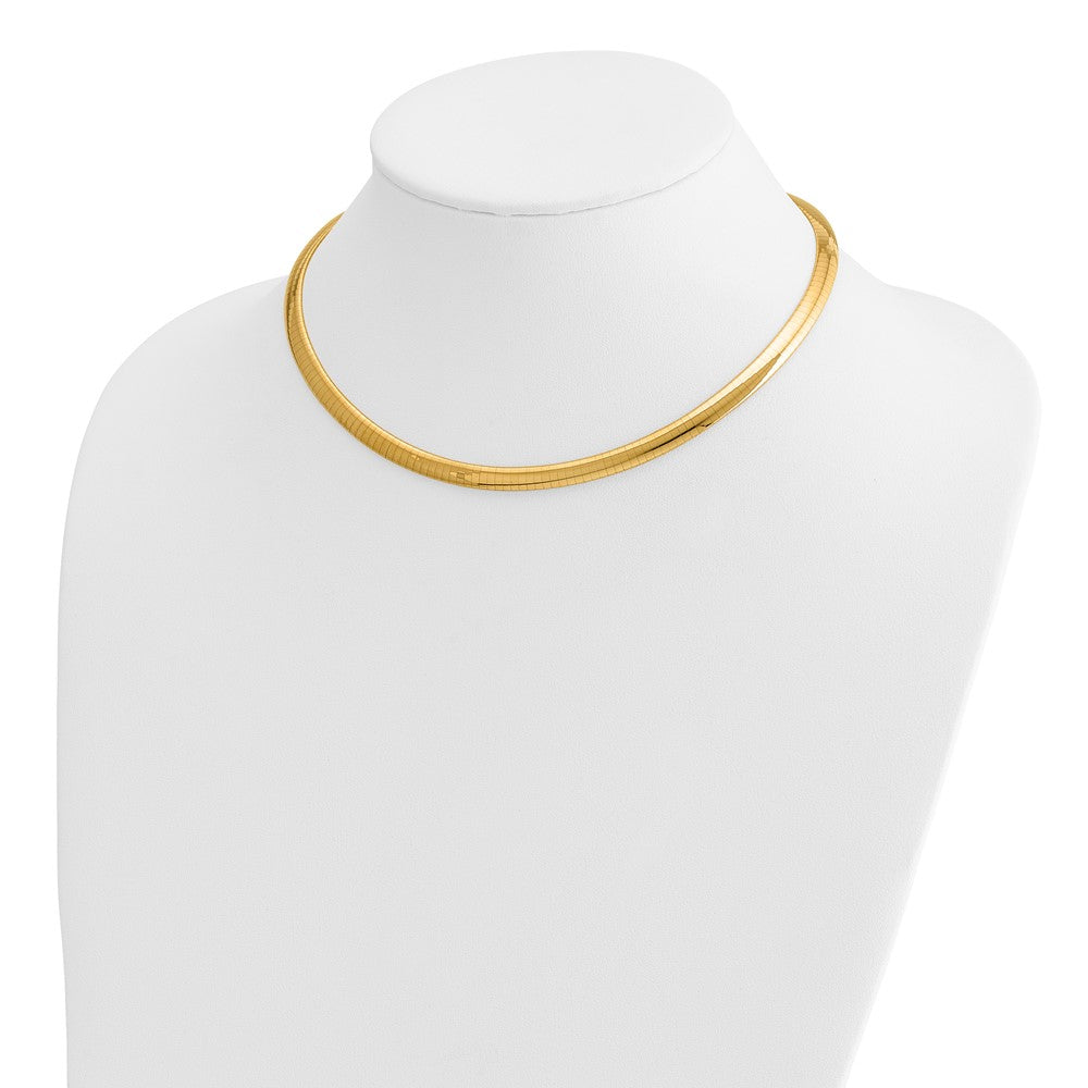 14K Yellow Gold 6mm Lightweight Omega Necklace