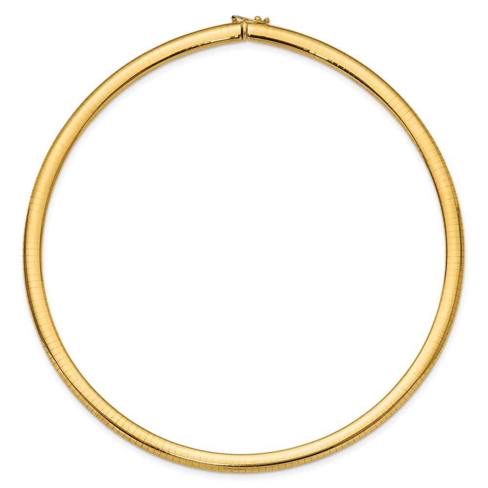 14K Yellow Gold 6mm Lightweight Omega Necklace