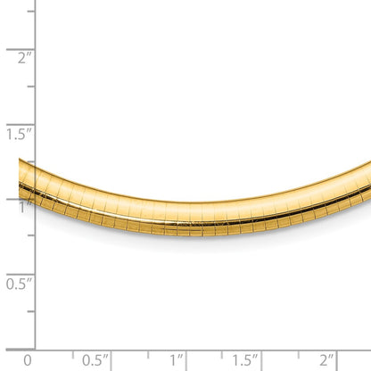 14K Yellow Gold 6mm Lightweight Omega Necklace