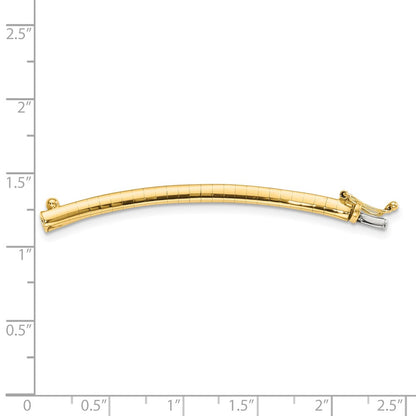 14K Yellow Gold 3mm Lightweight Omega Extender for Necklace