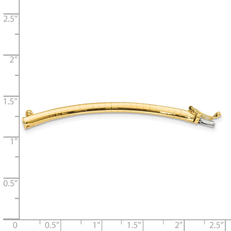 14K Yellow Gold 3mm Lightweight Omega Extender for Necklace