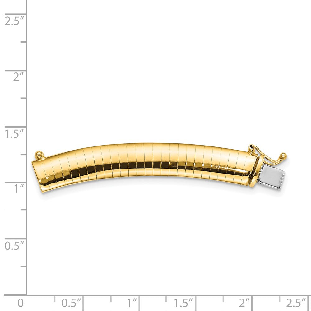14K Yellow Gold 8mm Lightweight Omega Extender for Necklace
