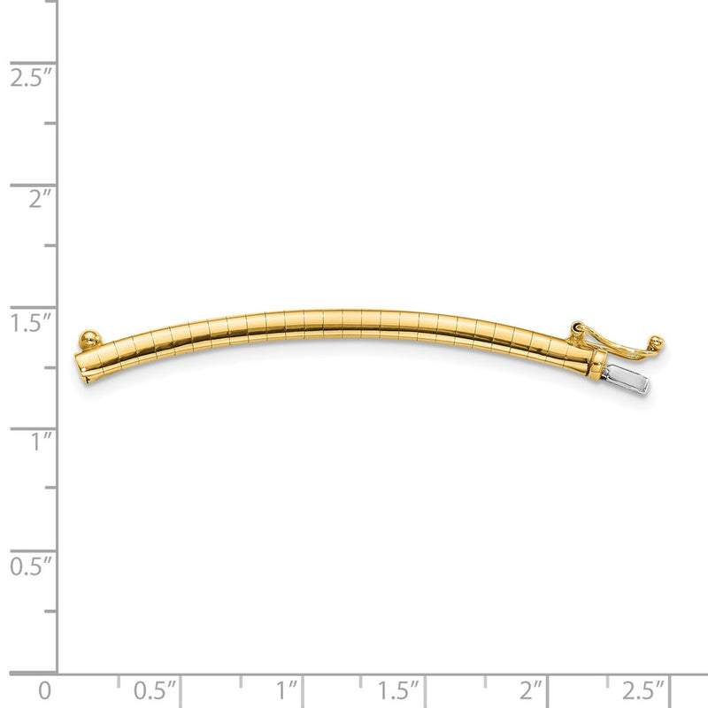 14K Yellow Gold 3mm Omega Extender for Necklace