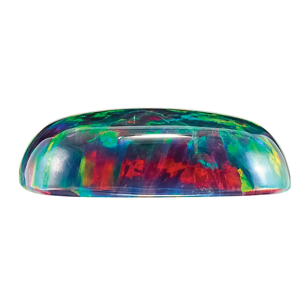 Gemstone Imitation Black Opal 8mm Cushion Cabochon