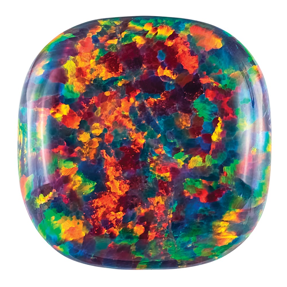 Gemstone Imitation Black Opal 8mm Cushion Cabochon