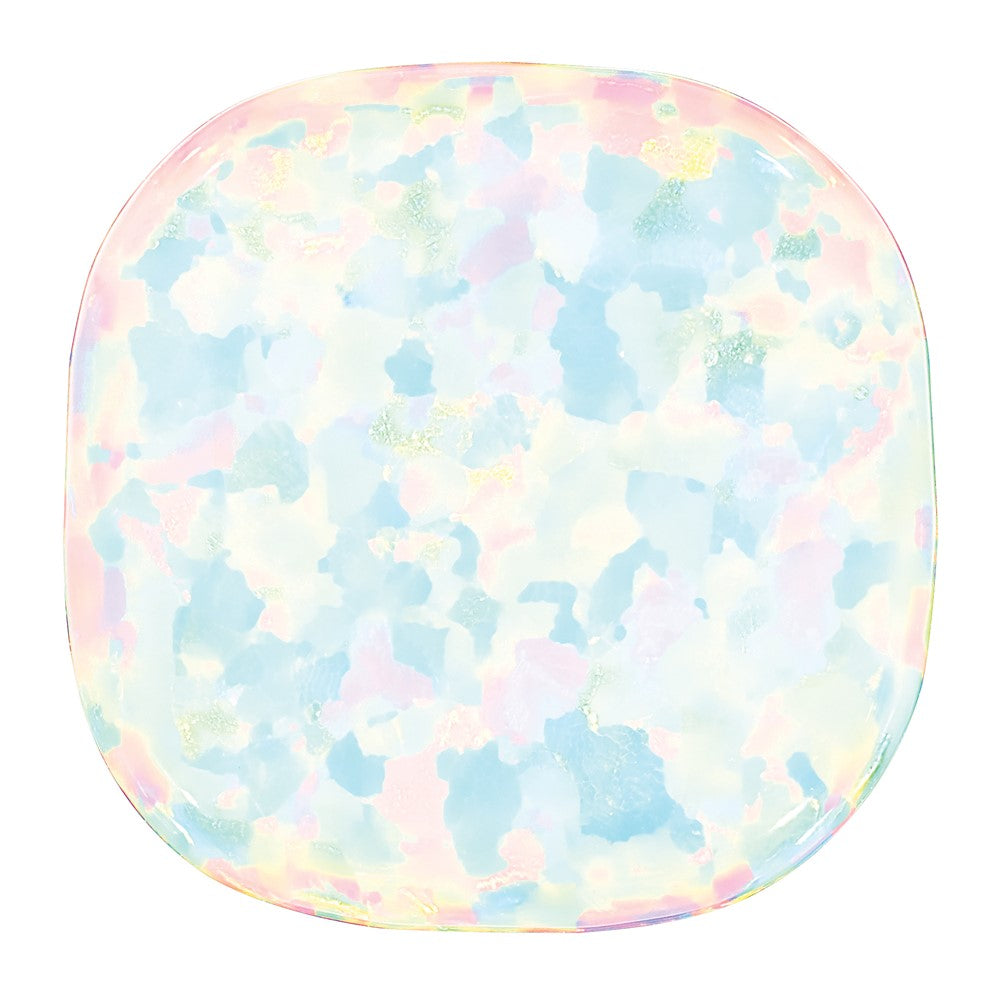 Gemstone Imitation White Opal 8mm Cushion Cabochon
