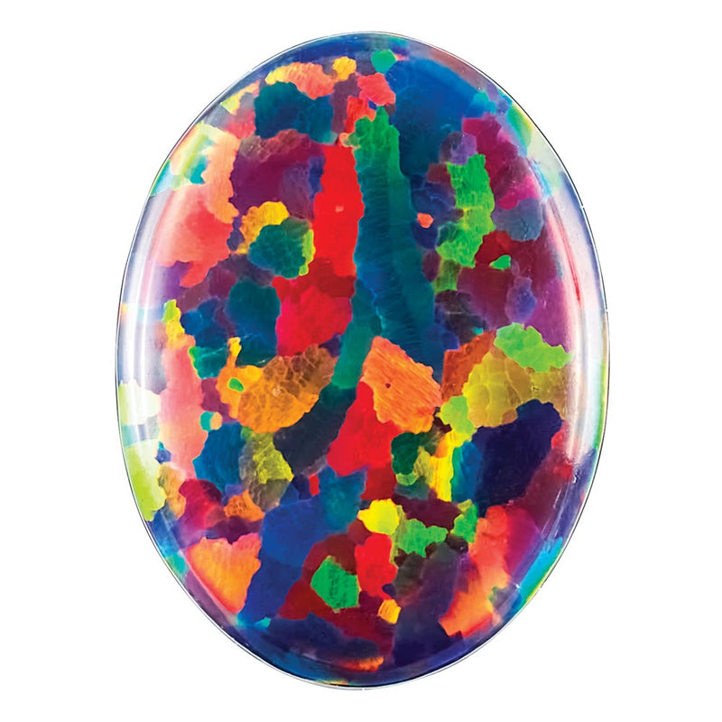 Gemstone Imitation Black Opal 7X5mm Oval Cabochon