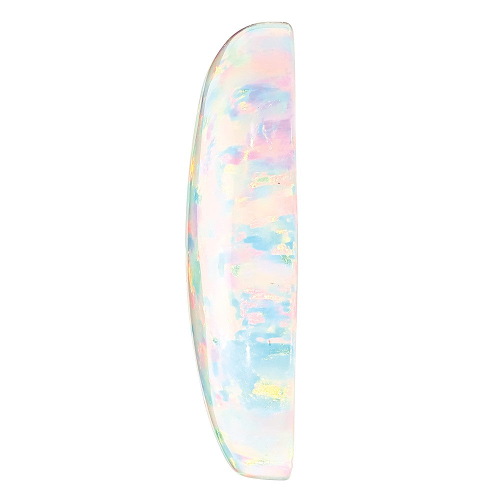 Gemstone Imitation White Opal 8X6mm Oval Cabochon