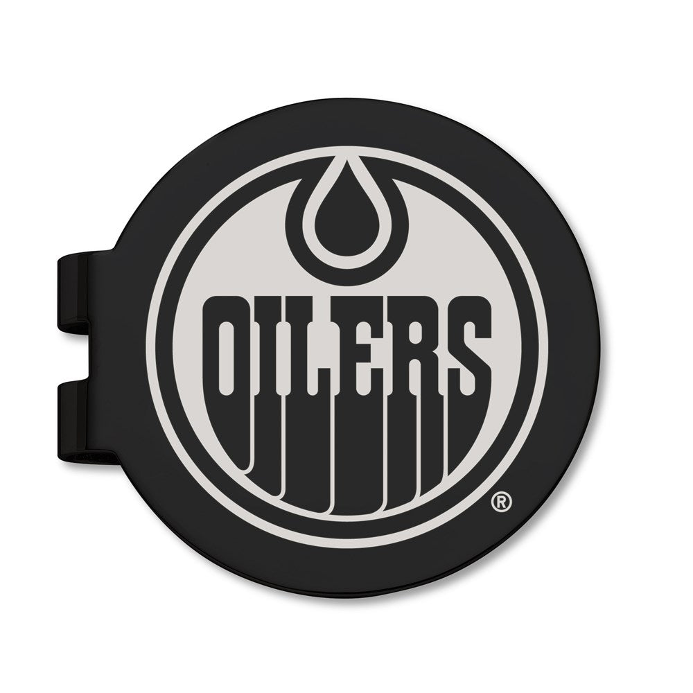 Stainless Steel Edmonton Oilers Black Prevail Engraved Money Clip