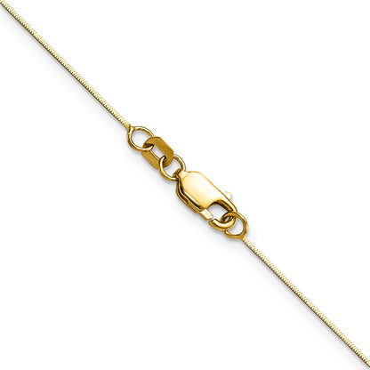 14K Yellow Gold 20 Inch .5mm Octagonal Snake With Lobster Clasp Chain