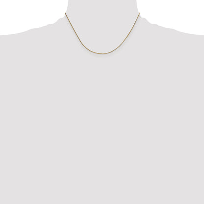 14K Yellow Gold 16 Inch .5mm Octagonal Snake With Lobster Clasp Chain