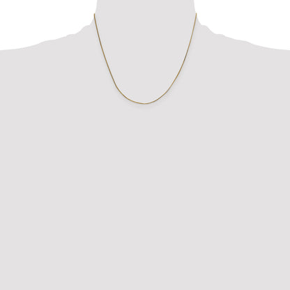 14K Yellow Gold 18 Inch .5mm Octagonal Snake With Lobster Clasp Chain