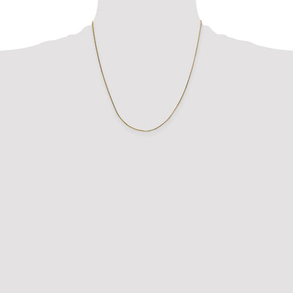 14K Yellow Gold 20 Inch .5mm Octagonal Snake With Lobster Clasp Chain