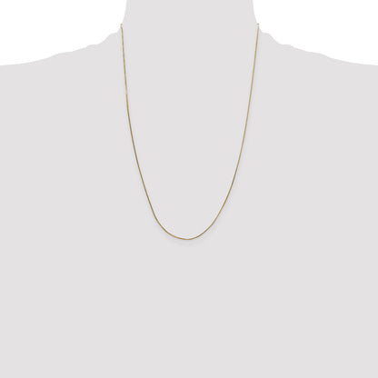 14K Yellow Gold 24 Inch .5mm Octagonal Snake With Lobster Clasp Chain