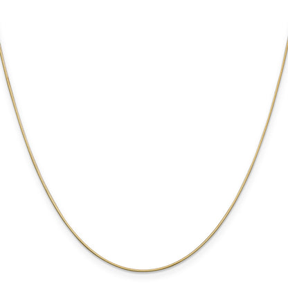 14K Yellow Gold 18 Inch .6mm Octagonal Snake With Lobster Clasp Chain