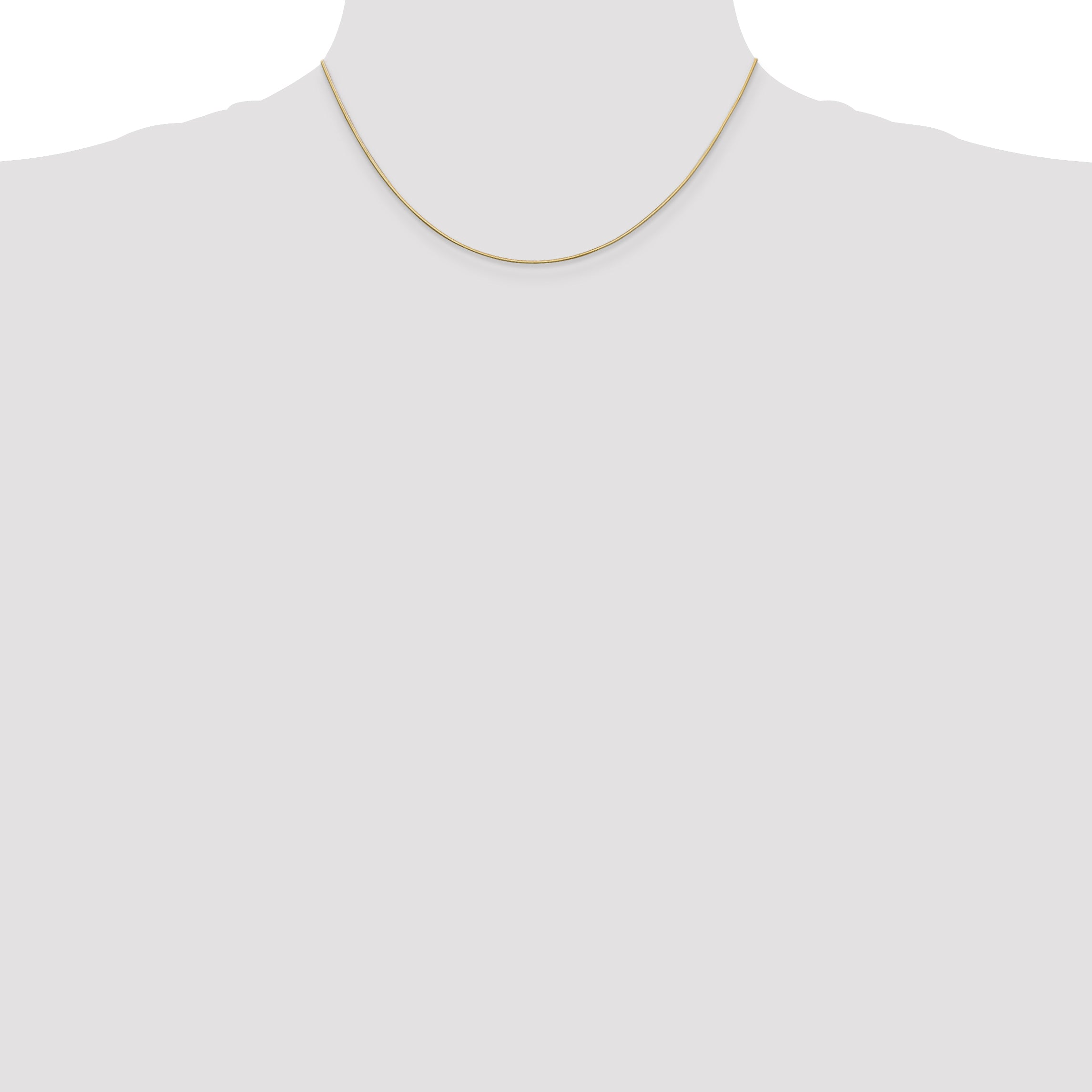 14K Yellow Gold 16 Inch .6mm Octagonal Snake With Lobster Clasp Chain