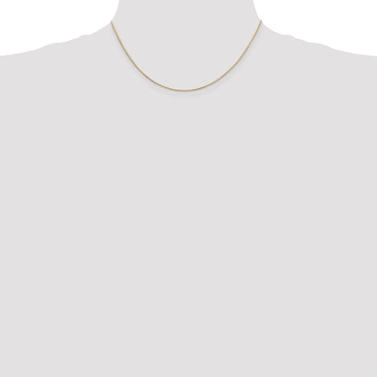 14K Yellow Gold 16 Inch .6mm Octagonal Snake With Lobster Clasp Chain