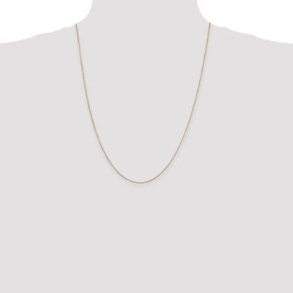 14K Yellow Gold 24 Inch .6mm Octagonal Snake With Lobster Clasp Chain