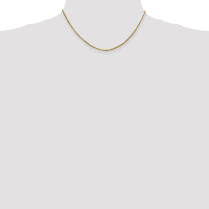 14K Yellow Gold 16 Inch .8mm Octagonal Snake With Lobster Clasp Chain