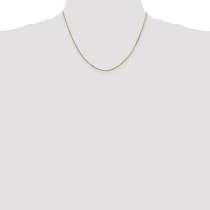14K Yellow Gold 18 Inch .8mm Octagonal Snake With Lobster Clasp Chain