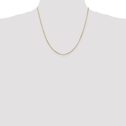 14K Yellow Gold 20 Inch .8mm Octagonal Snake With Lobster Clasp Chain